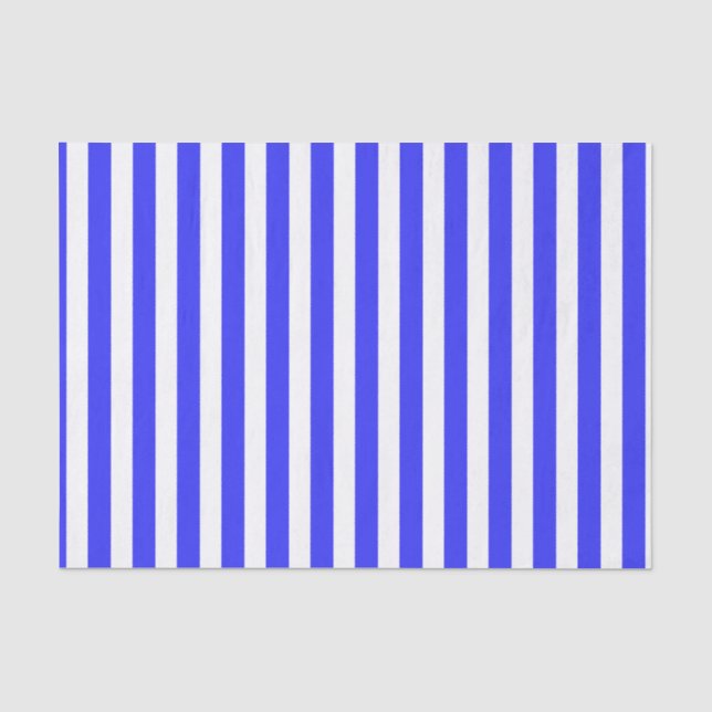 Blaue und weiße Streifen Seidenpapier (Vorderseite)