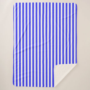 Blaue und weiße Streifen Sherpadecke