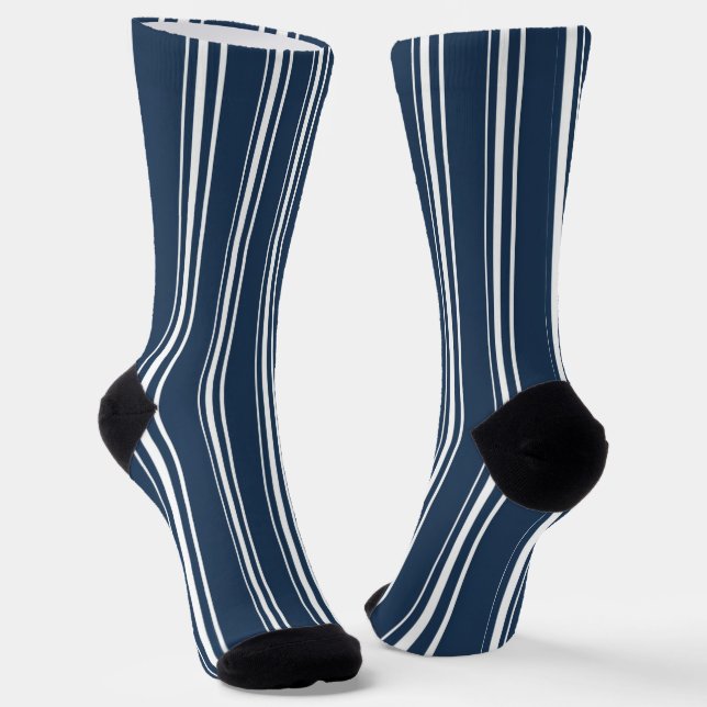 Blaue und weiße Streifen Socken (Gewinkelt)