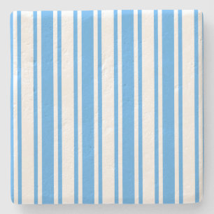 Blaue und weiße Streifen Steinuntersetzer