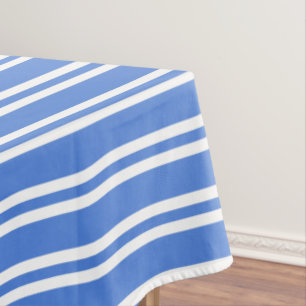 Blaue und weiße Streifen Tischdecke