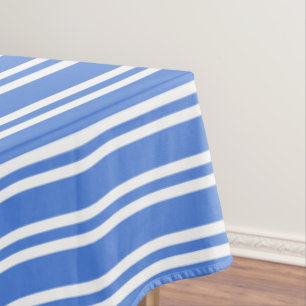 Blaue und weiße Streifen Tischdecke