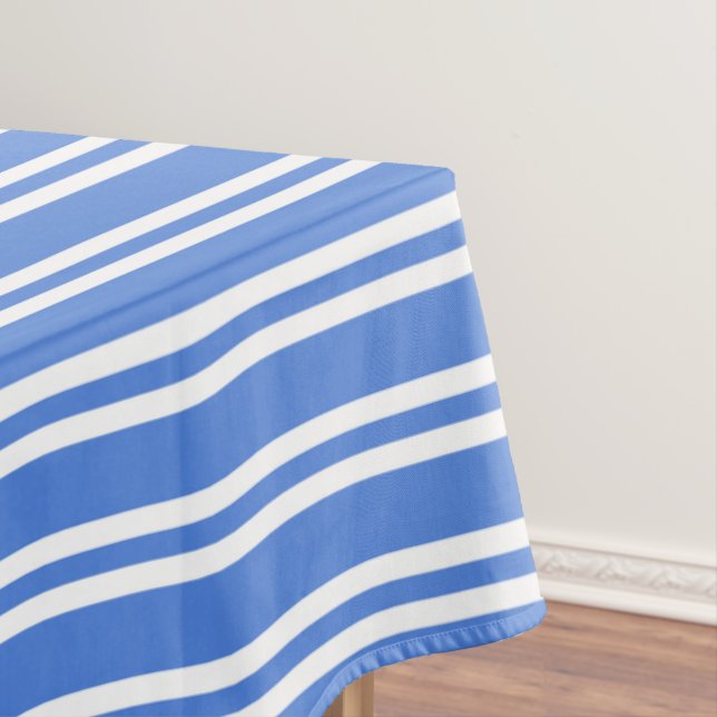 Blaue und weiße Streifen Tischdecke (Beispiel)