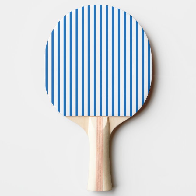 Blaue und weiße Streifen Tischtennis Schläger (Rückseite)