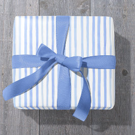 Blaue und weiße Streifen-Umhüllungspapier Geschenkpapier