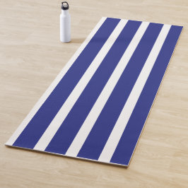 Blaue und weiße Streifen Yogamatte