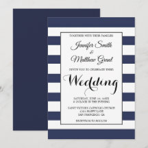 Blaue und weiße Streifen zum Hochzeitsempfang