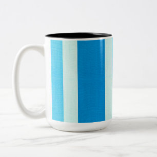 Blaue und weiße Streifen Zweifarbige Tasse