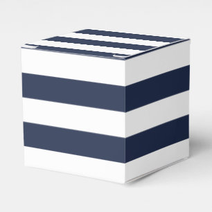 Blaue und weiße Stripe Nautical Wedding Party Guns Geschenkschachtel