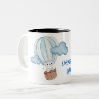 Blaue und weiße süße Tier-Baby-Party Zweifarbige Tasse