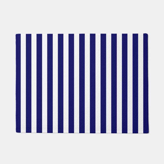 Blaue und weiße Süßigkeiten Fußmatte (Vorderseite)