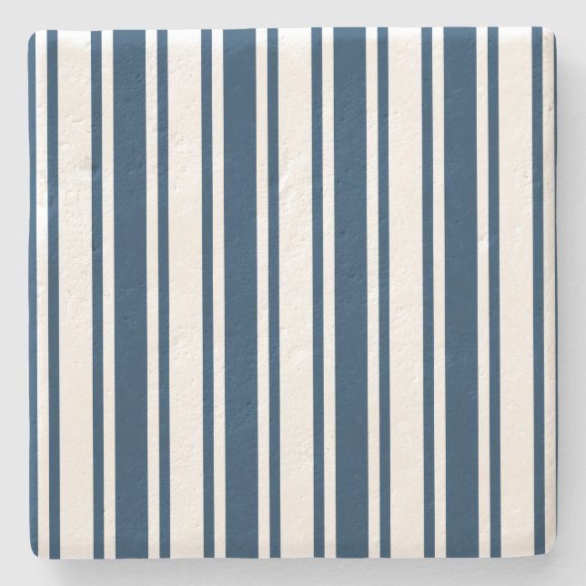 Blaue und weiße Süßigkeiten Steinuntersetzer (Vorderseite)