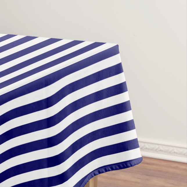 Blaue und weiße Süßigkeiten Tischdecke (Beispiel)