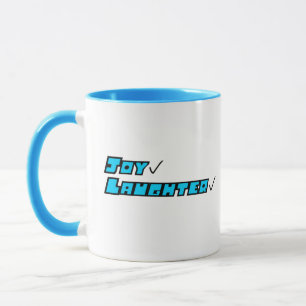 Blaue und weiße Tasse