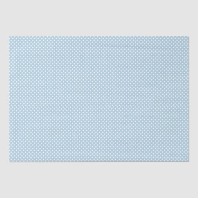 Blaue und weiße Tupfen | fertigen die Farbe Seidenpapier (Vorderseite)