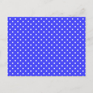 Blaue und weiße Tupfen Postkarte