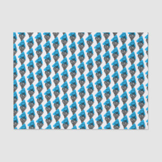 Blaue und weiße Uni Eiscreme Seidenpapier