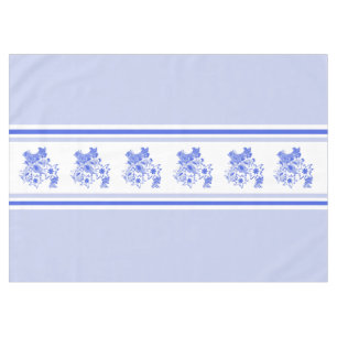 Blaue und weiße Vögel und Edelweiss Tischdecke