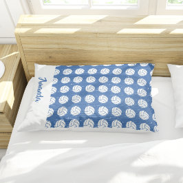 Blaue und weiße Volleyball-Muster Pillowcase Kissenbezug