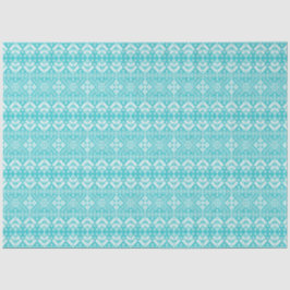 Blaue und weiße Weihnachtsmesse Isle Pattern Seidenpapier