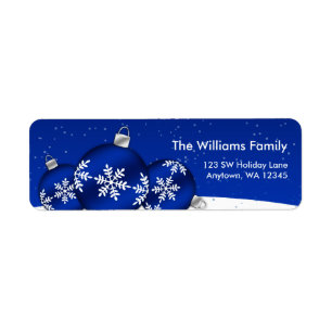 Blaue und weiße Weihnachtsschneeflocken