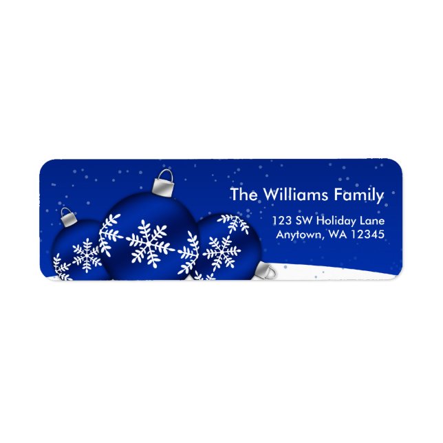 Blaue und weiße Weihnachtsschneeflocken (Vorne)
