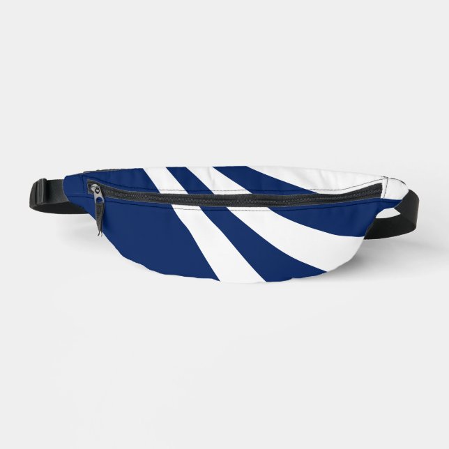 Blaue und weiße Welle Bauchtasche (Vorderseite)