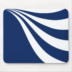 Blaue und weiße Welle Mousepad