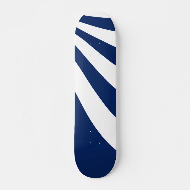 Blaue und weiße Welle Skateboard (Vorne)