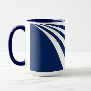 Blaue und weiße Welle Tasse