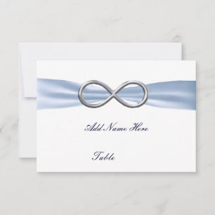 Blaue Unendlichkeit Hochzeit Tischplatzkarte Einladung
