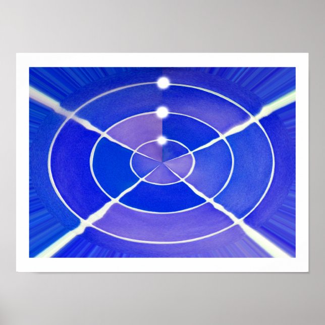 Blaue Unendlichkeit Kunst Poster (Vorne)