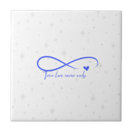 Blaue Unendlichkeit Symbol Decorative Tile Fliese