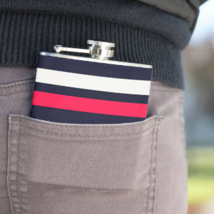 Blaue Uniform Streifen Flachmann