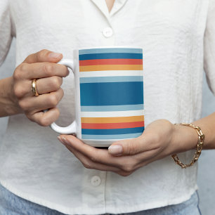 Blaue Uniform Streifen Kaffeetasse