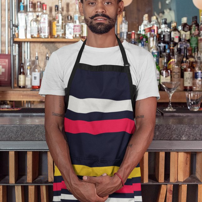 Blaue Uniform Streifen Schürze (apron)