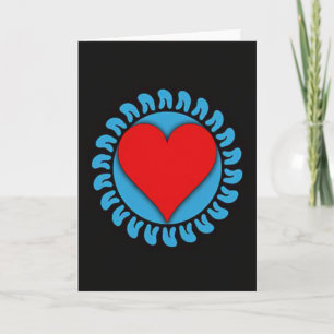 Blaue Valentinskarte Karte