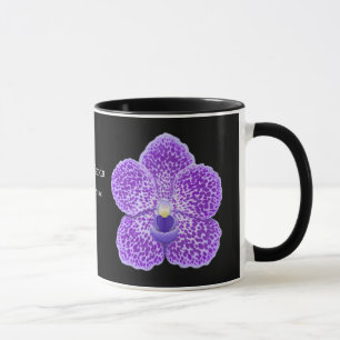 Blaue Vanda-Orchideen-Blumen-Tasse Tasse