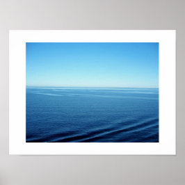 Blaue Velvet Pazifische Ozeanfarbfotografie Poster