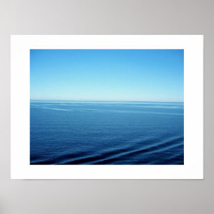 Blaue Velvet Pazifische Ozeanfarbfotografie Poster