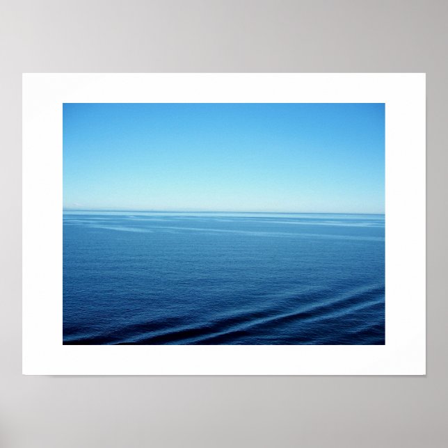 Blaue Velvet Pazifische Ozeanfarbfotografie Poster (Vorne)