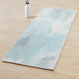Blaue Venezianische Abstrakte Wasserfarbe Yogamatte