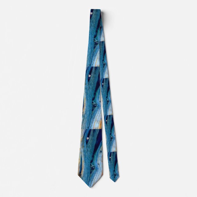 blaue verwitterte Stallplatten Krawatte (Vorderseite)
