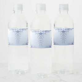 Blaue Verzierte Blumen mit Perlen Wasserflaschenet