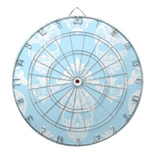 Blaue viktorianische Schädel Dartscheibe