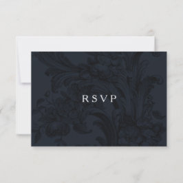 Blaue, Viktorianische Zierspeisen UAWG RSVP Karte