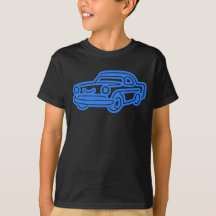 Blaue Vintage-Auto-Illustration