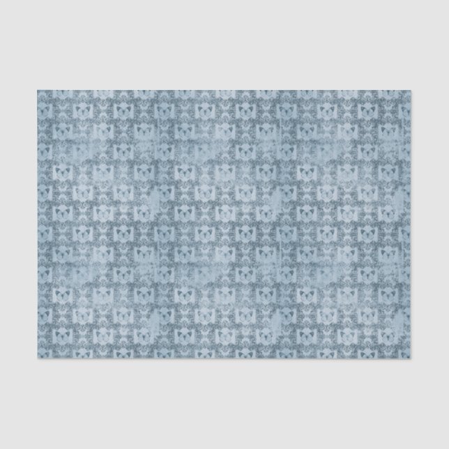 Blaue Vintage Schmetterlinge Seidenpapier (Vorderseite)