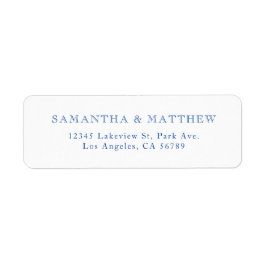 Blaue Vintage Typografie - Sitzadresse