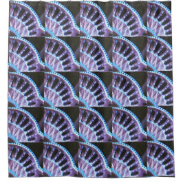 BLAUE VIOLET ARCHITEKTURELLE FANS DUSCHVORHANG